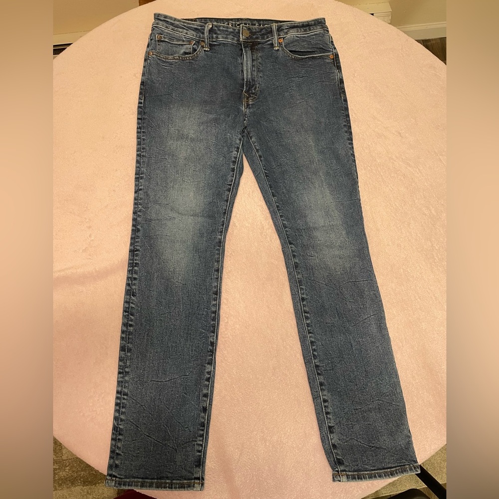 American Eagle Outfitters Men's Straight Blue Jeans